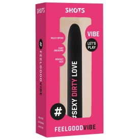 Черный гладкий вибромассажер Feelgood Vibe #Sexy dirty love - 17,2 см.